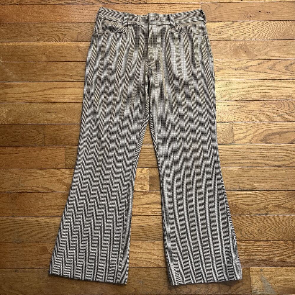 Vintage 60s 70s Tobias Trouser Flare Herringbone Disco Pants 32x28
